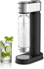 Philips Soda Water Maker Stainless Sparkling Water Maker for Home Carbonating Machine with PET 1L Carbonating Bottle (Black/ White)