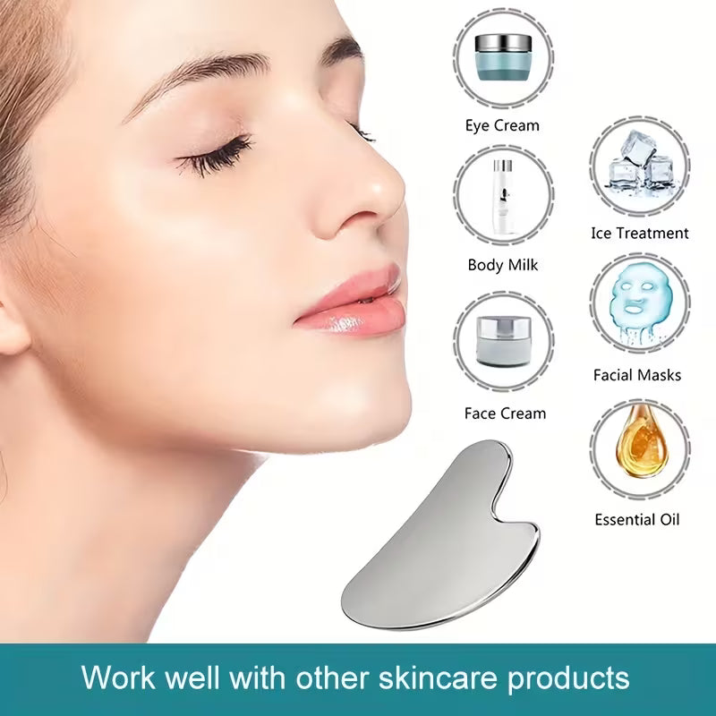 Gua sha facial massage.